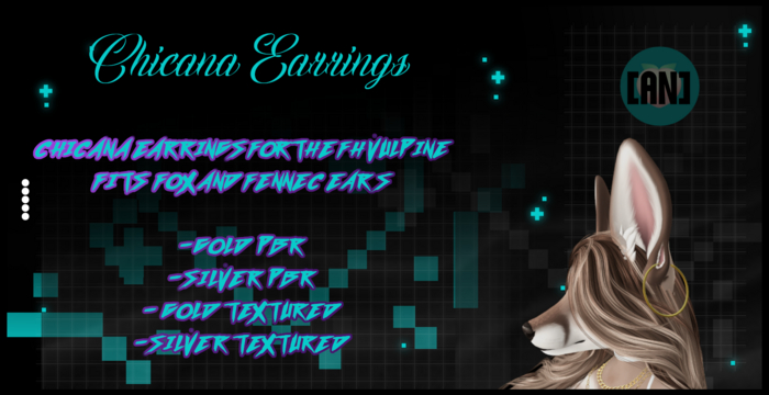 [AN] Chicana Hoops for [FH] Vulpine Fennec & Fox ears