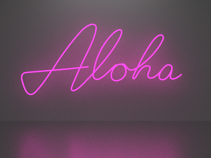Aloha 1 neon sign Full Permission