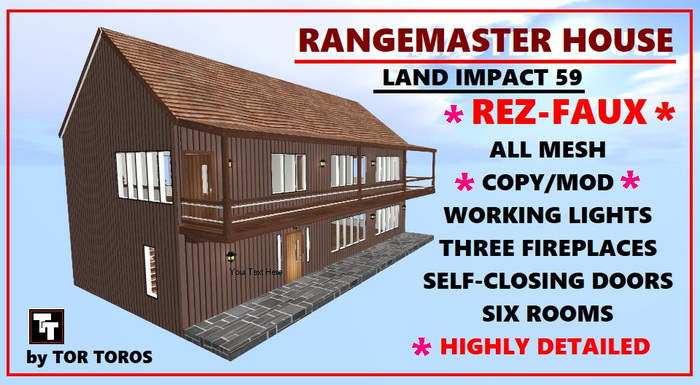 REZ-FAUX RANGEMASTER HOUSE 59 Li ( Boxed) LOW PRIM HOUSE