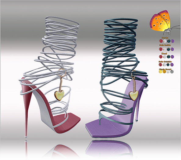 Sandals with Straps and Chain Heart 20x Multicolor2 HUD,LaraX,Legacy,Reborn