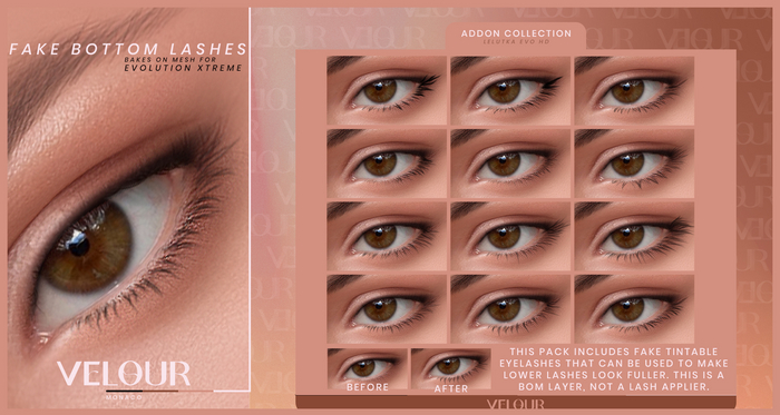 VELOUR "FAKE BOTTOM LASHES" ADDON