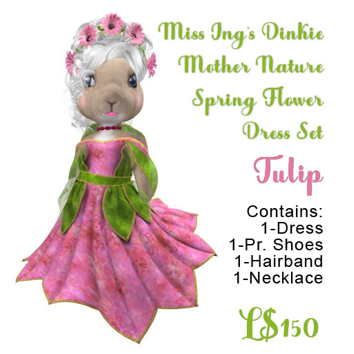 Miss Ing's Dinkie Mother Nature Dress Set Tulip