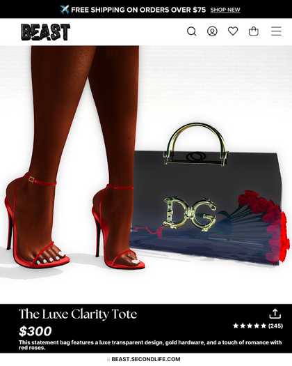 //BEAST LUXE CLARITY TOTE 