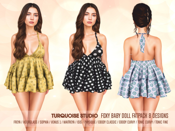 [TURQUOISE] FOXY BABYDOLL [FATPACK]