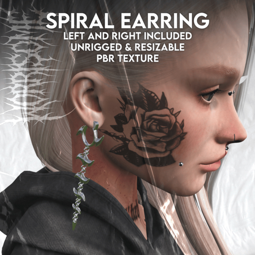 ⁘ Spiral Earrings (PBR)