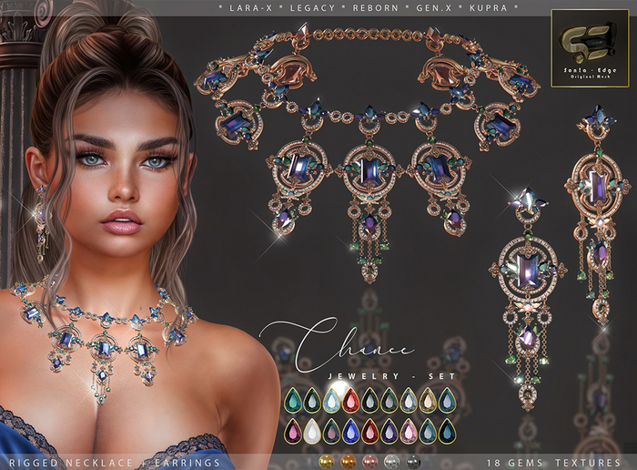 Son!a-Edge Chance Jewelry SET (Fatpack) Rigged Necklace + non-rigged earrings