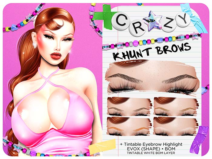 ! CRAZY ! Khunt Eyebrows + Highlight for EVOX