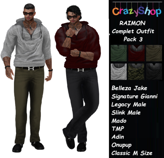 Crazy Raimon Outfit Pack 3