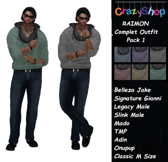 Crazy Raimon Outfit Pack 1