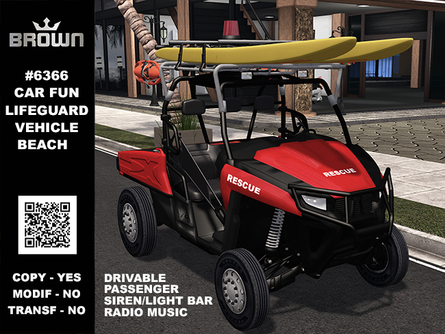 6366 CAR FUN Lifeguard Vehicle Beach V13 SIT PASS offroad carbrown25