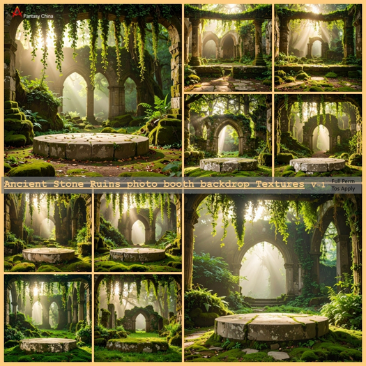 Ancient stone ruins backdrop Textures
