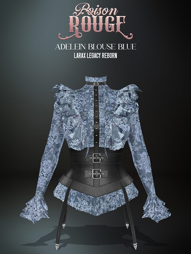 POISON ROUGE Adelein Blouse Blue