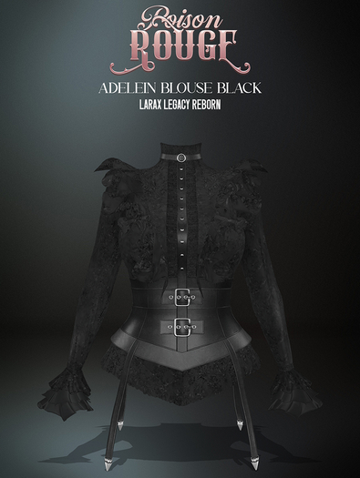 POISON ROUGE Adelein Blouse Black