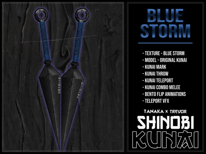 [TANAKA x TREVOR] - SHINOBI KUNAI - (BLUE STORM)