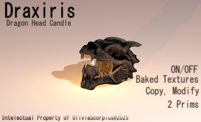 Draxiris - Dragon Head Candle [O&S] 