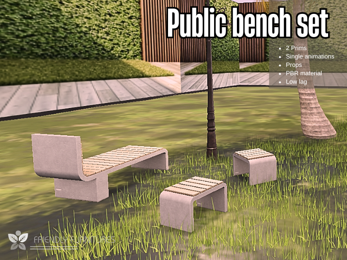 PUBLIC BENCH SET 