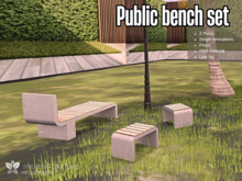 PUBLIC BENCH SET 