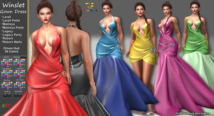 R.F. - R.F. Winslet Gown Dress W/HUD 
