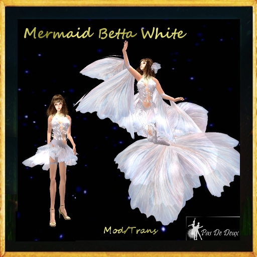 *PDD* Mermaid Betta White