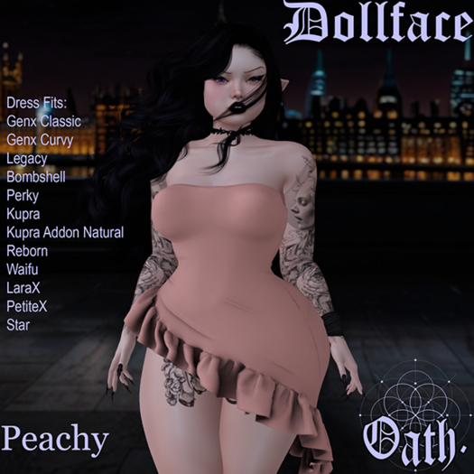 {Oath.} Dollface Dress Peachy