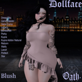 {Oath.} Dollface Dress Blush