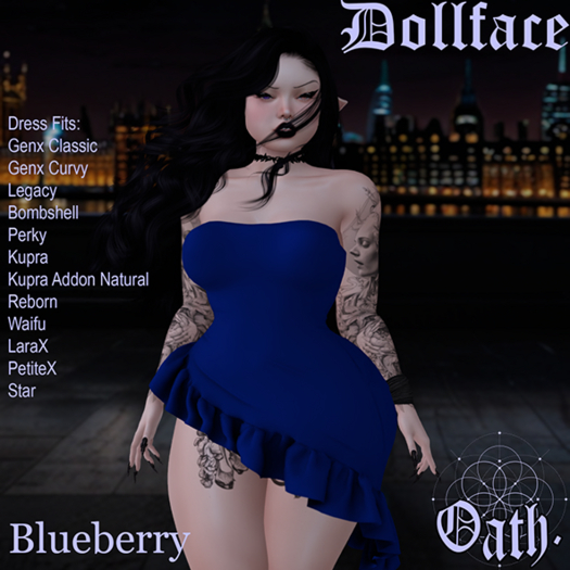 {Oath.} Dollface Dress Blueberry