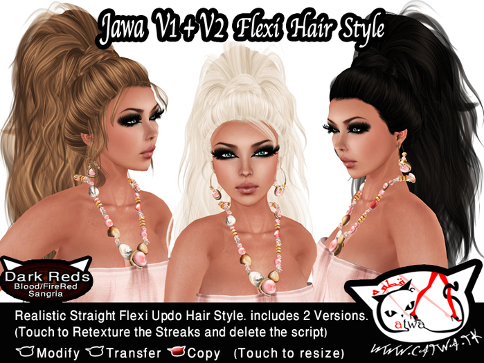 ^;^CaTwA^;^ Jawa V1&V2 Hair/Dark Reds