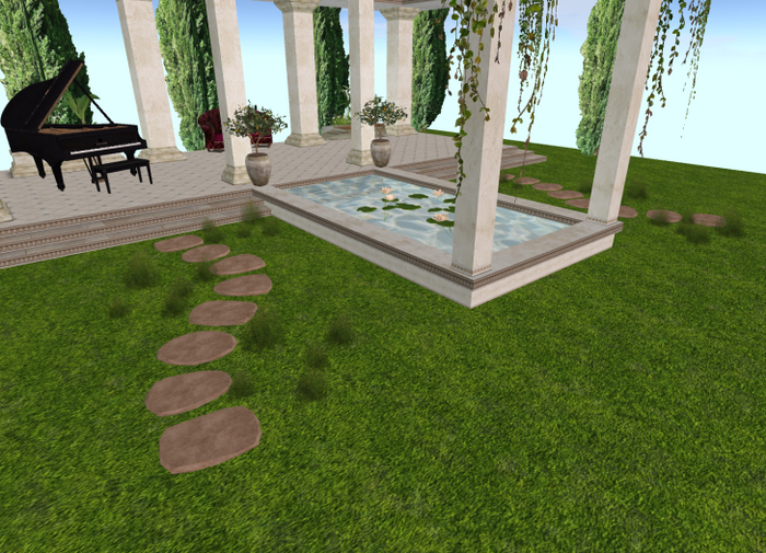 Stepping Stone Pathway With Grass, Mesh, 3 LI, #3 (Boxed)