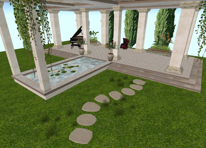 Stepping Stone Pathway With Grass, Mesh, 3 LI, #2 (Boxed)