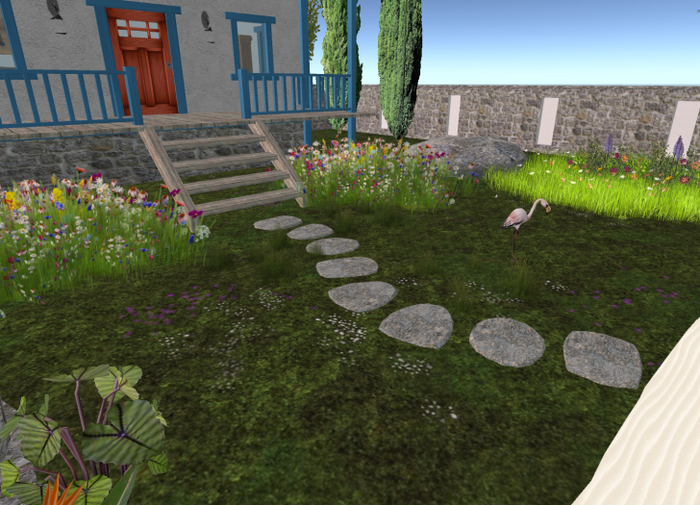 Stepping stone Pathway With Grass, Mesh, 3 LI, #1 (Boxed)