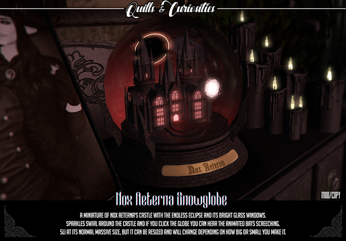 Quills & Curiosities - Nox Aeterna Snowglobe