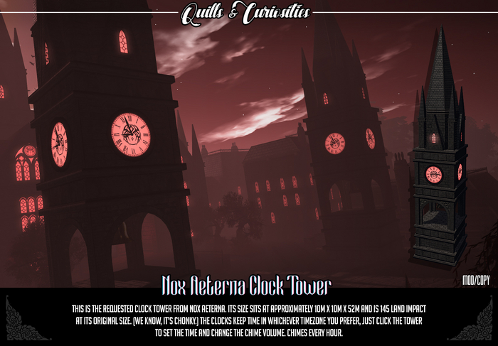 Quills & Curiosities - Nox Aeterna Clocktower