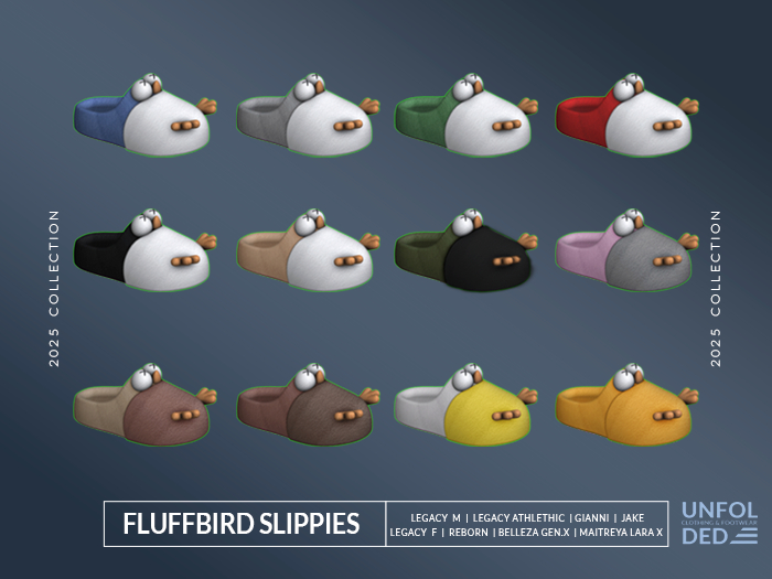 Unfolded / FluffBird Slippies # FATPACK