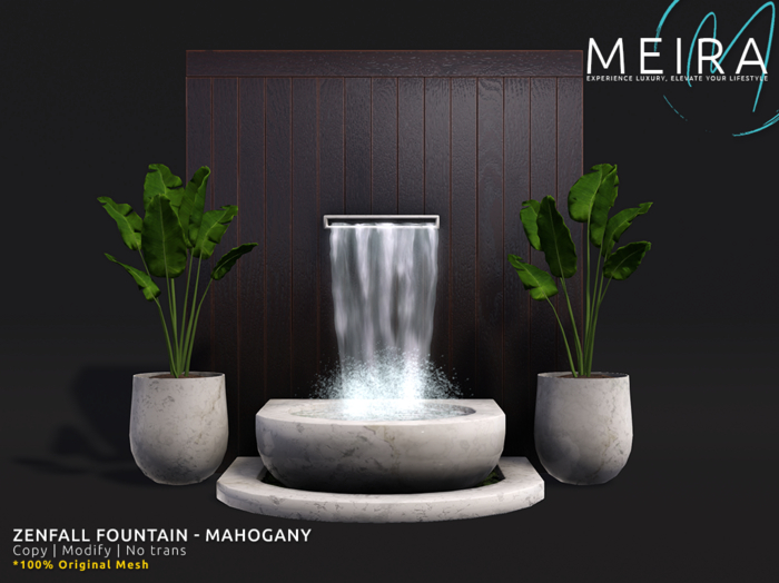 Meira Zenfall Fountain - Mahogany