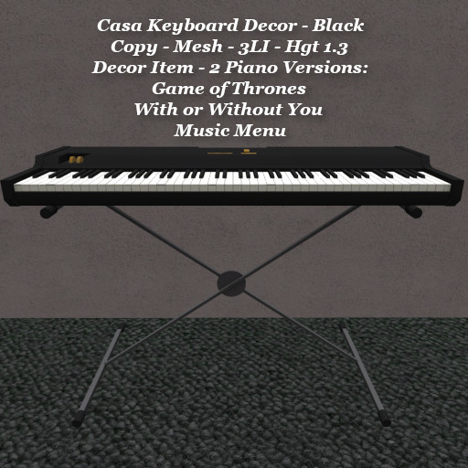 Casa Keyboard Decor - Black