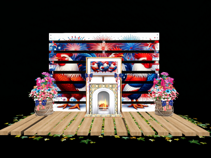 MC July 4th Happy Chicken Pallet Set