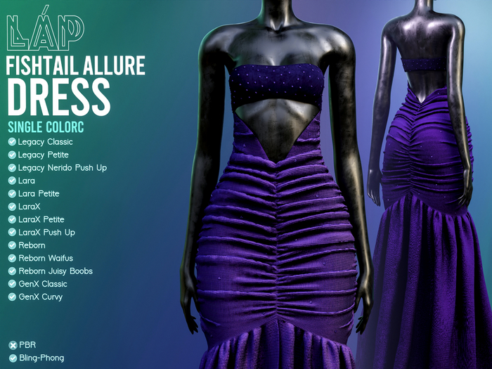 Fishtail Allure Dress by LAP (Violet)