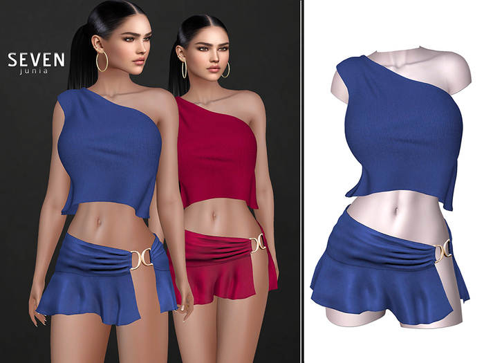 SEVEN - JUNIA mesh OUTFIT (blue)
