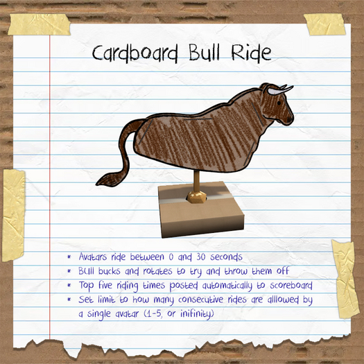 Cardboard Bull Ride