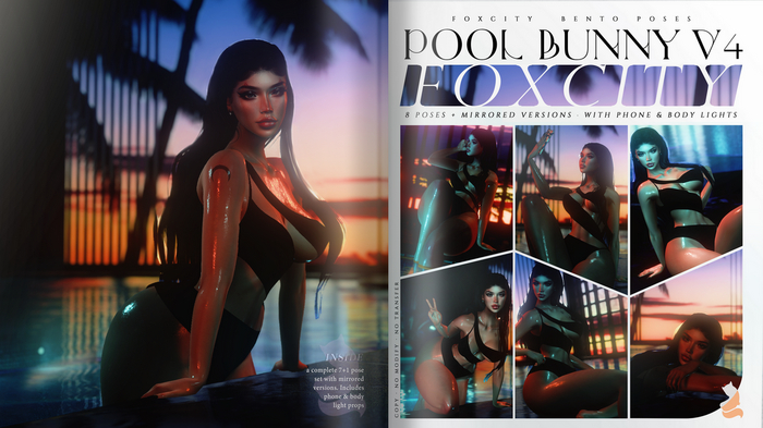 FOXCITY. Pool Bunny V4 Bento Pose Set