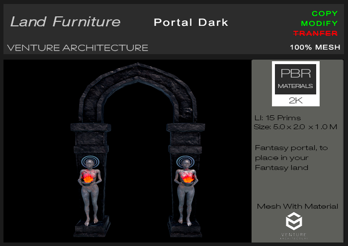 :-Venture:"Portal Dark"-Mesh Product-