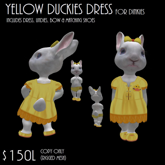 YELLOW DUCKIES DRESS SET