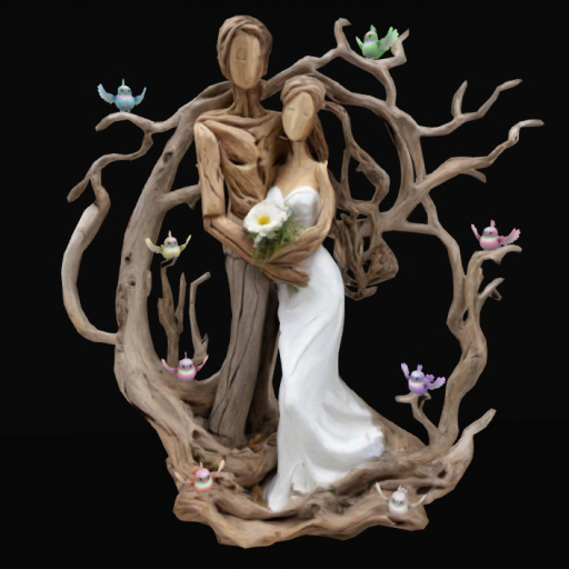 In Love Driftwood Decor with Birds