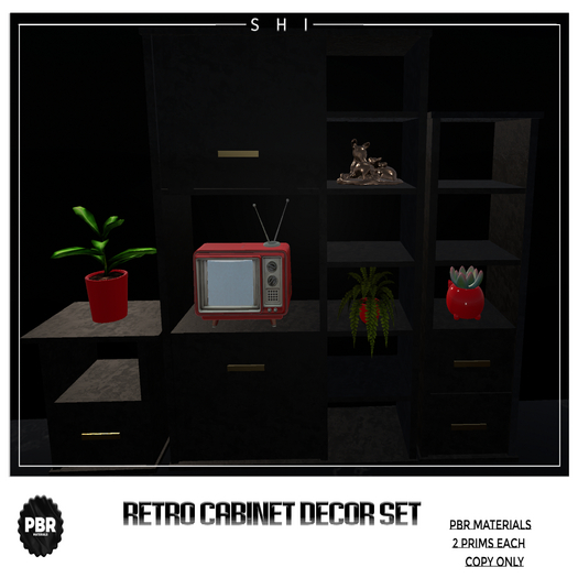 'Shi' Retro Cabinet Decor Set[PRB]