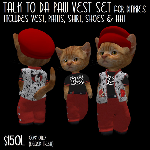 TALK TO DA PAW VEST SET
