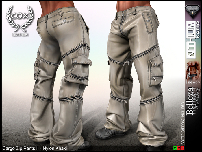 Cargo Zip Pants II - Nylon Khaki