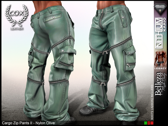 Cargo Zip Pants II - Nylon Olive