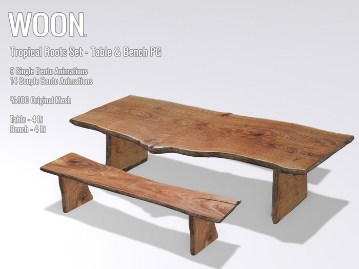 WOON. - Tropical Roots - Table & Bench PG