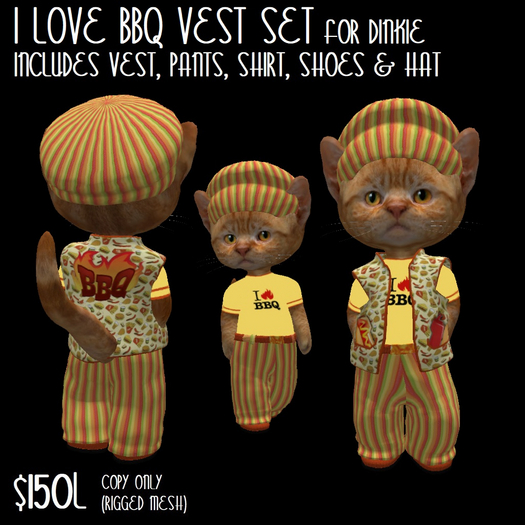 I LOVE BBQ VEST SET