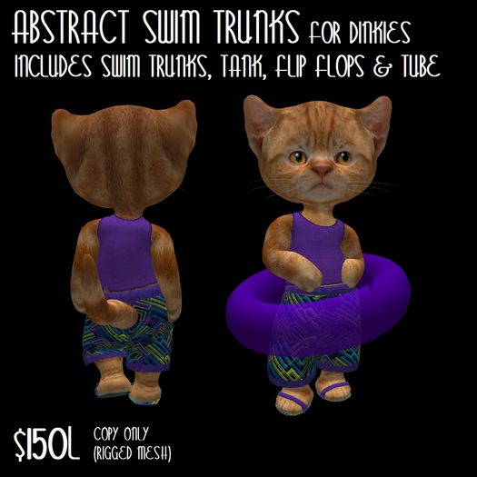 ABSTRACT SWIM TRUNKS